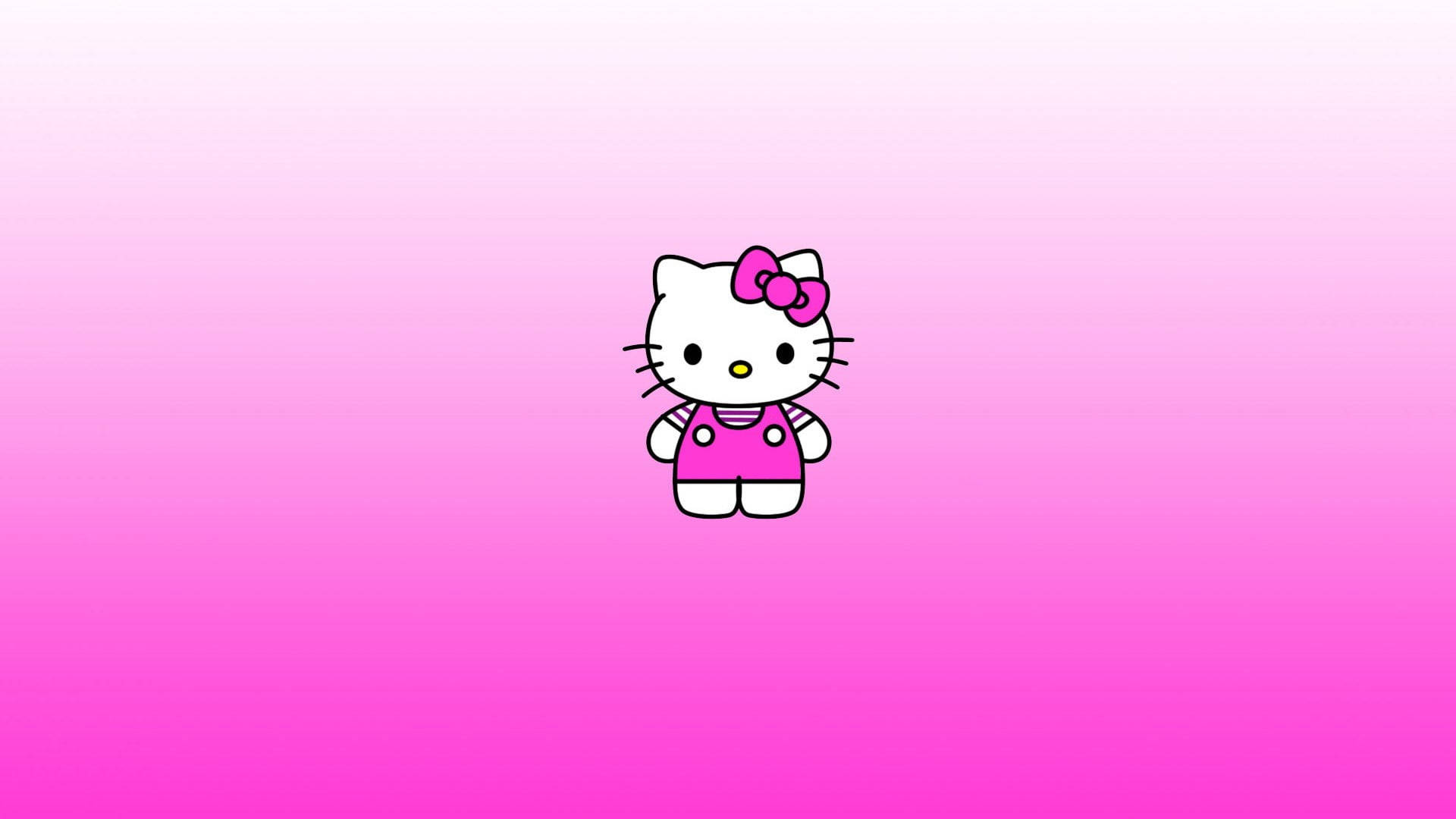 Simple Pink Hello Kitty Desktop Wallpaper