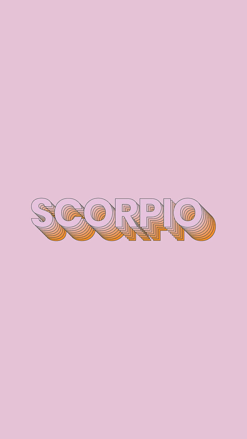Simple Pink Scorpio Wallpaper