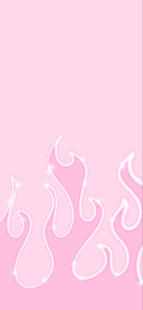 Pink Flames Background Wallpaper