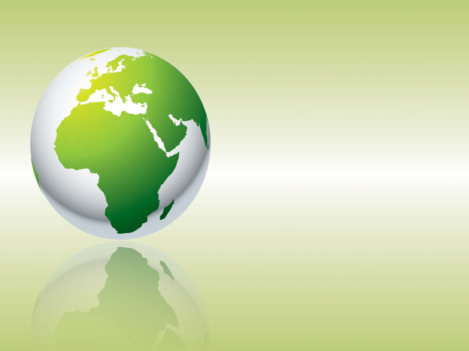 Green Earth Globe On A Green Background