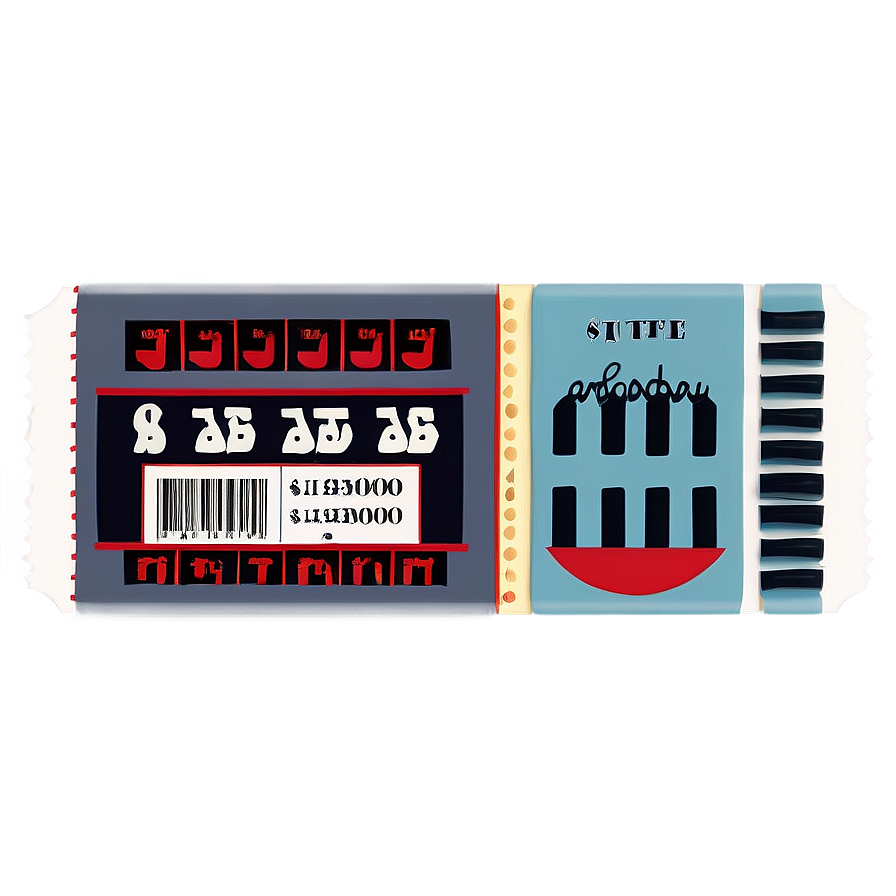 Simple Raffle Ticket Png 06262024 PNG