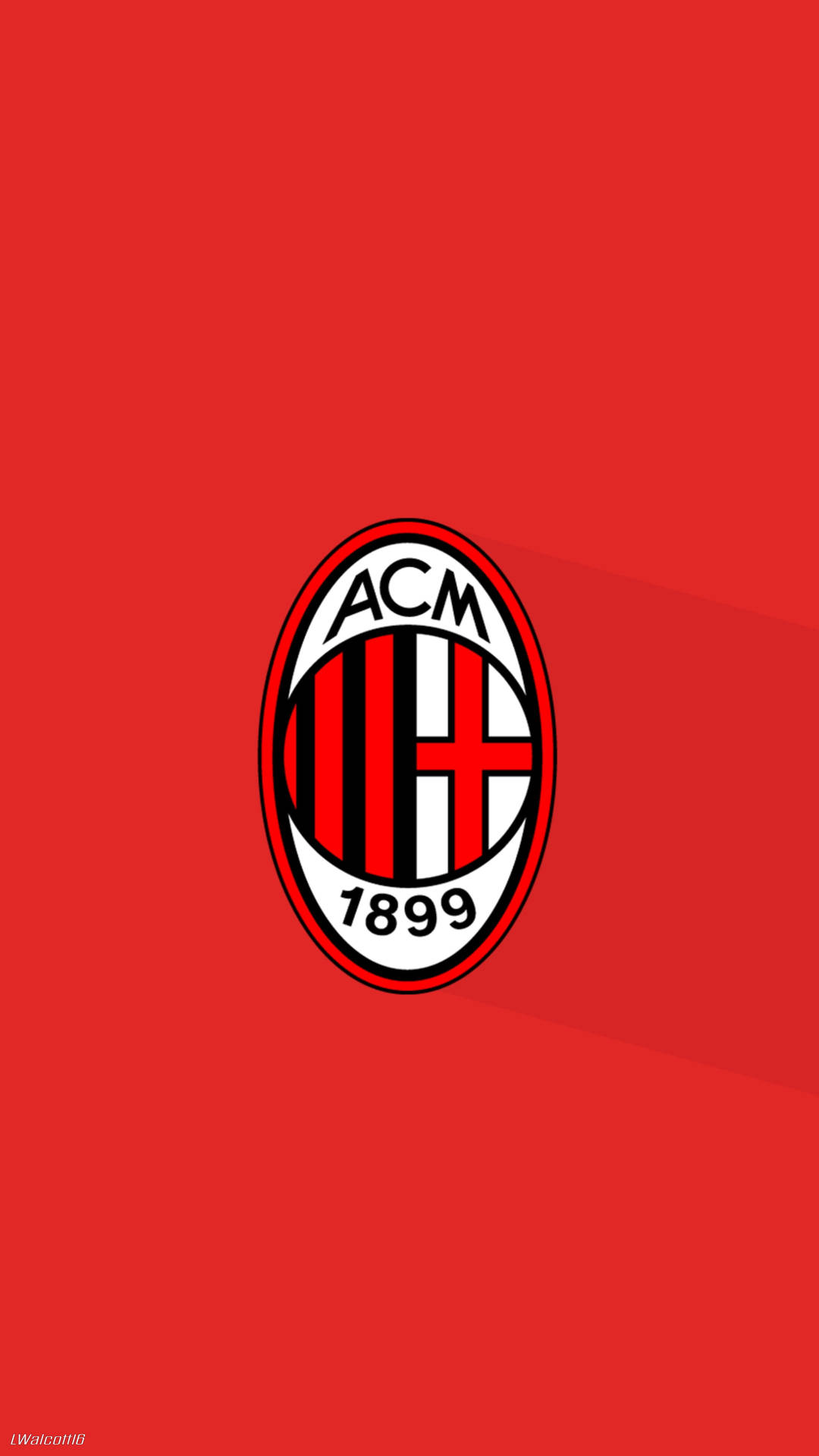 Simple Red Ac Milan Background