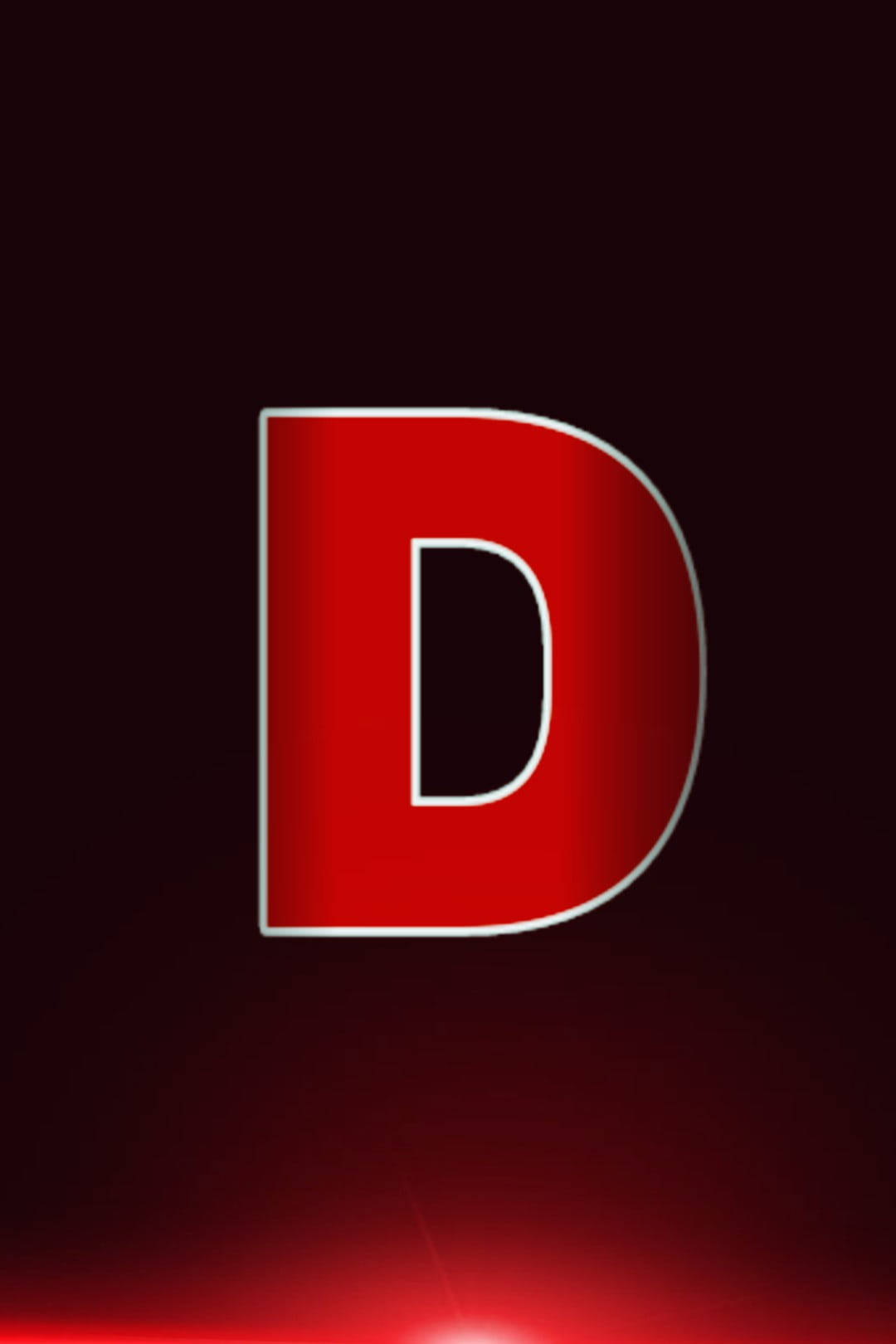 Simple Red And White Letter D Wallpaper