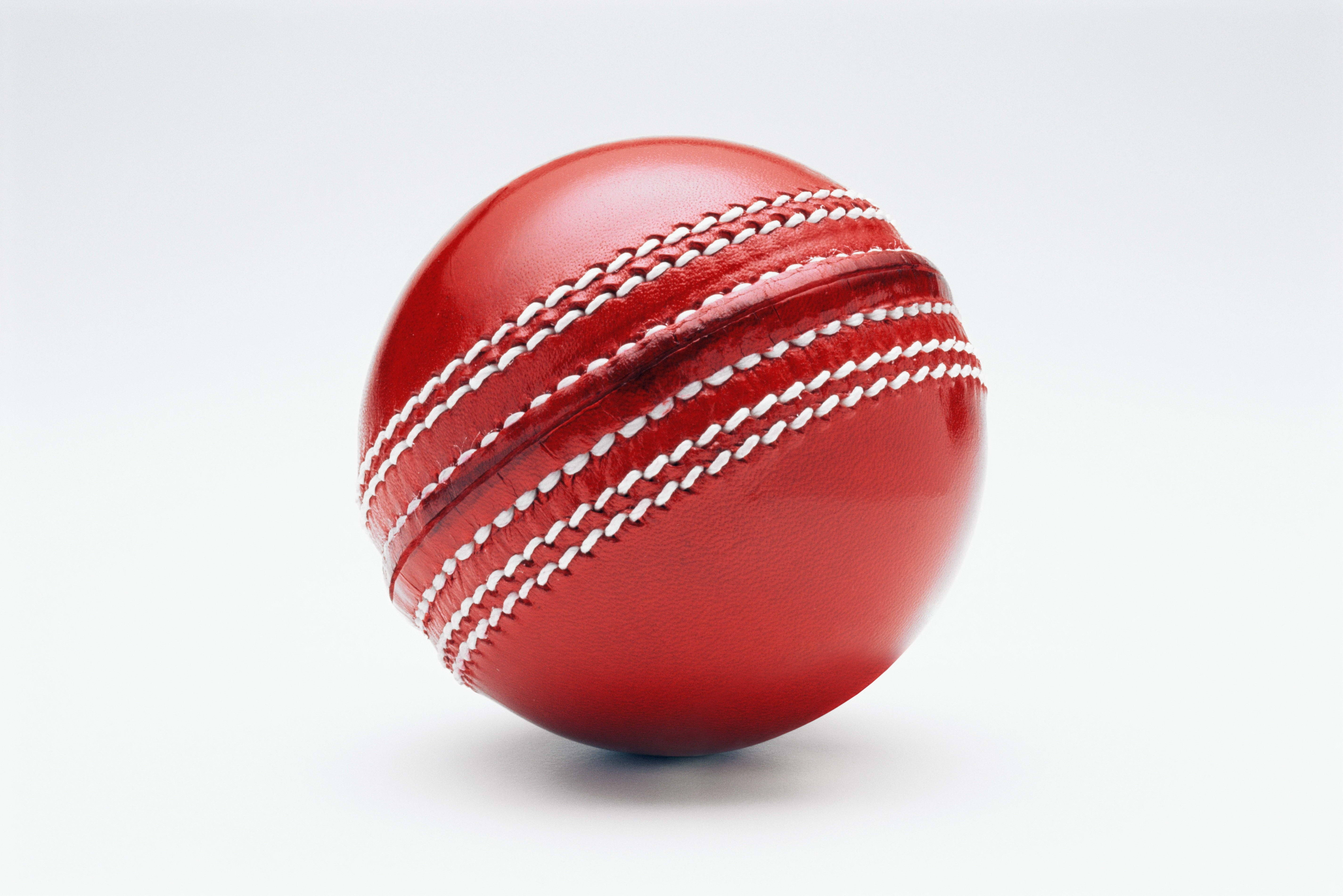 Simple Red Cricket Ball 4K Wallpaper