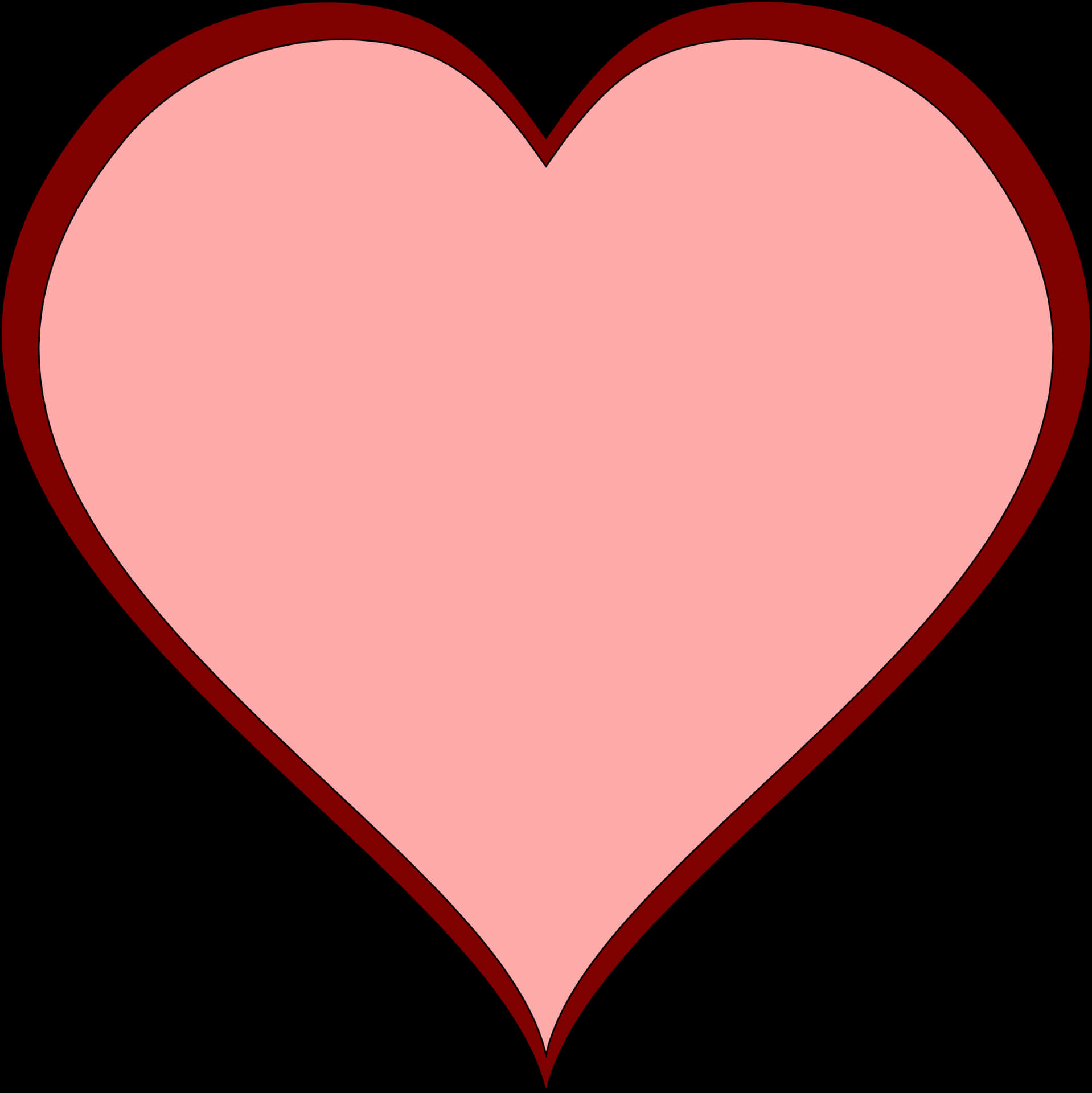 Simple Red Heart Clipart PNG