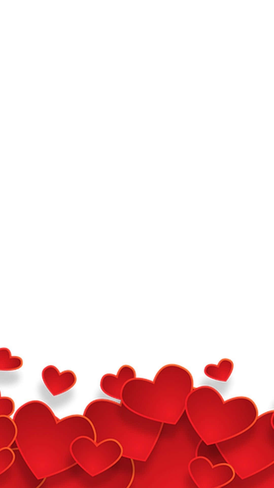 Simple Red Hearts Love Background