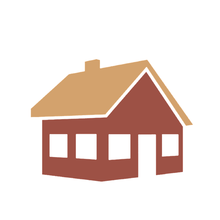 Simple Red House Graphic PNG