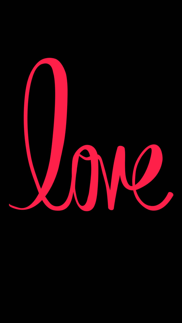 Simple Red Love Iphone Wallpaper