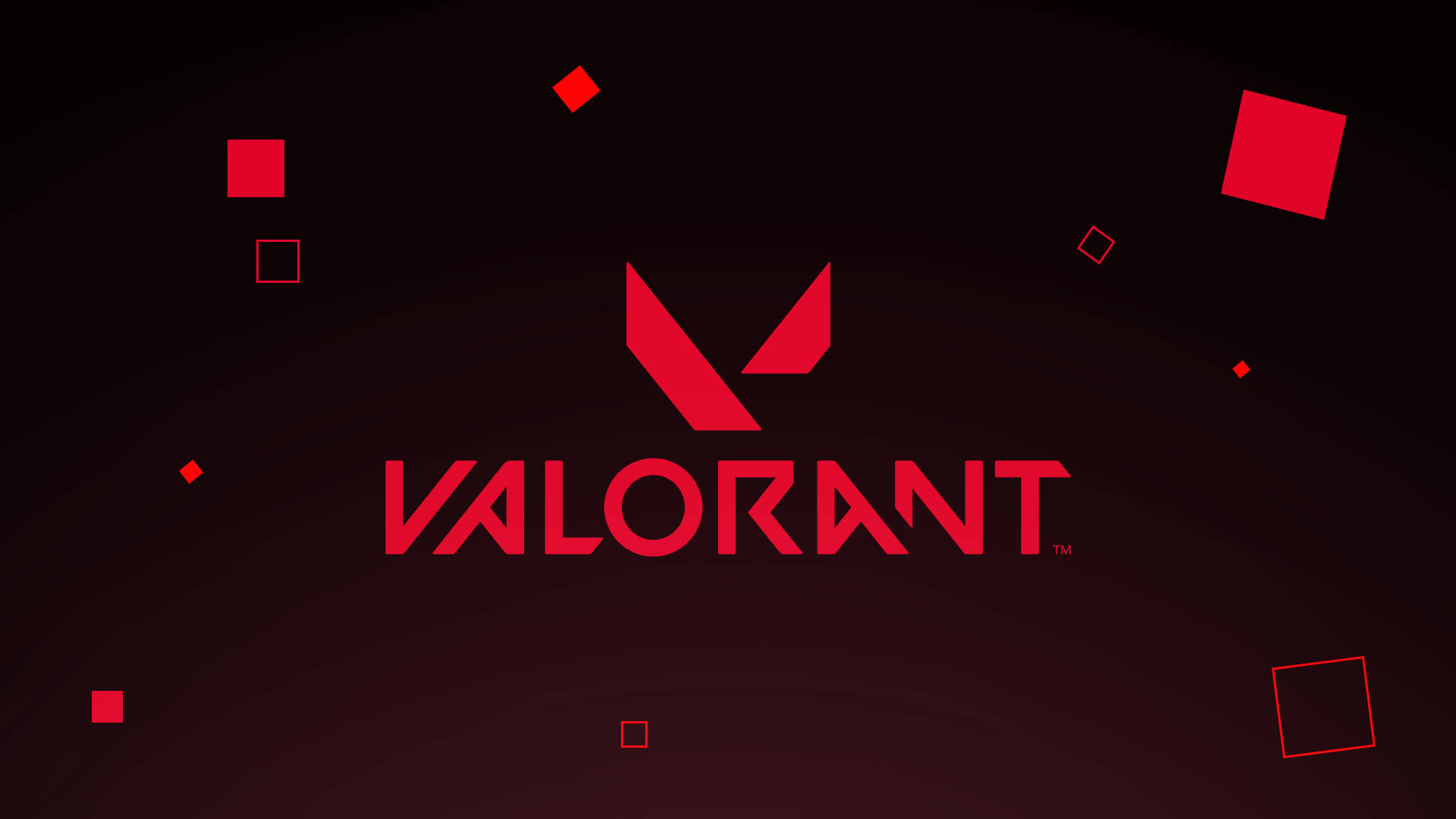 Enkelröd Valorant-logotyp. Wallpaper