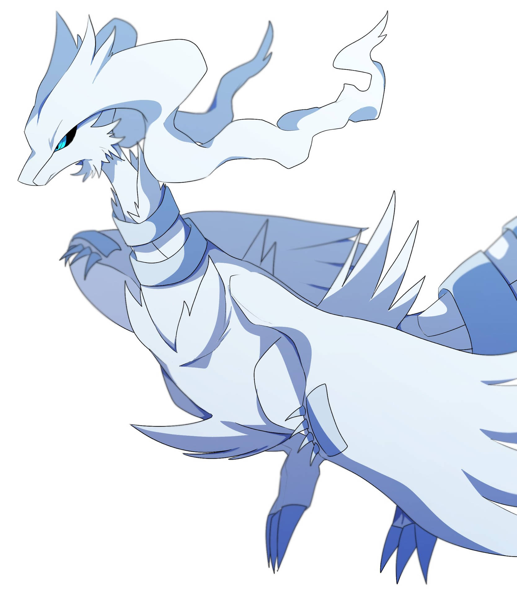 Simple Reshiram With White Backdrop Wallpaper