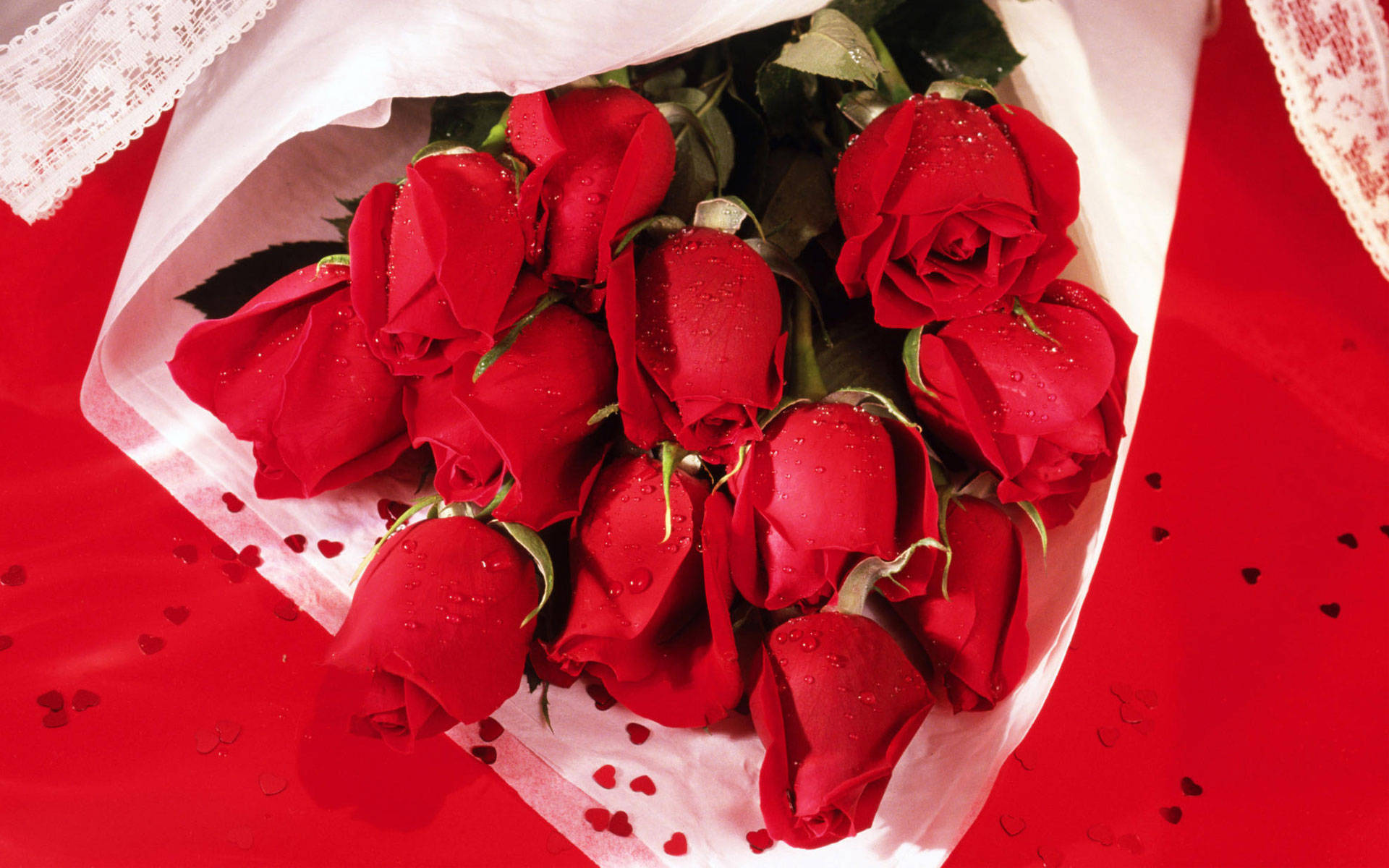 Bouquet Di Rose Romantico Semplice Sfondo