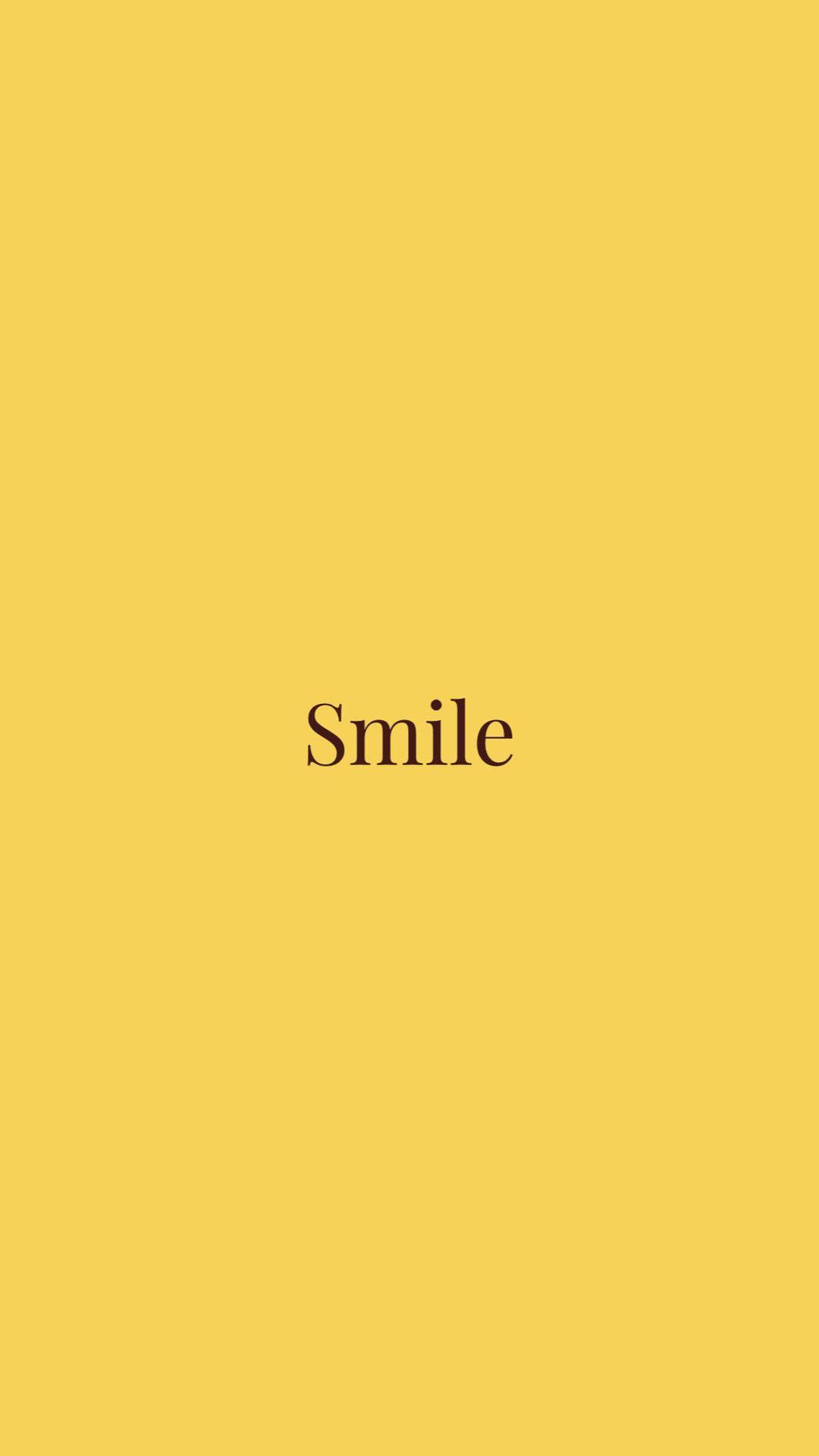 Simple Smile Plain Yellow Phone