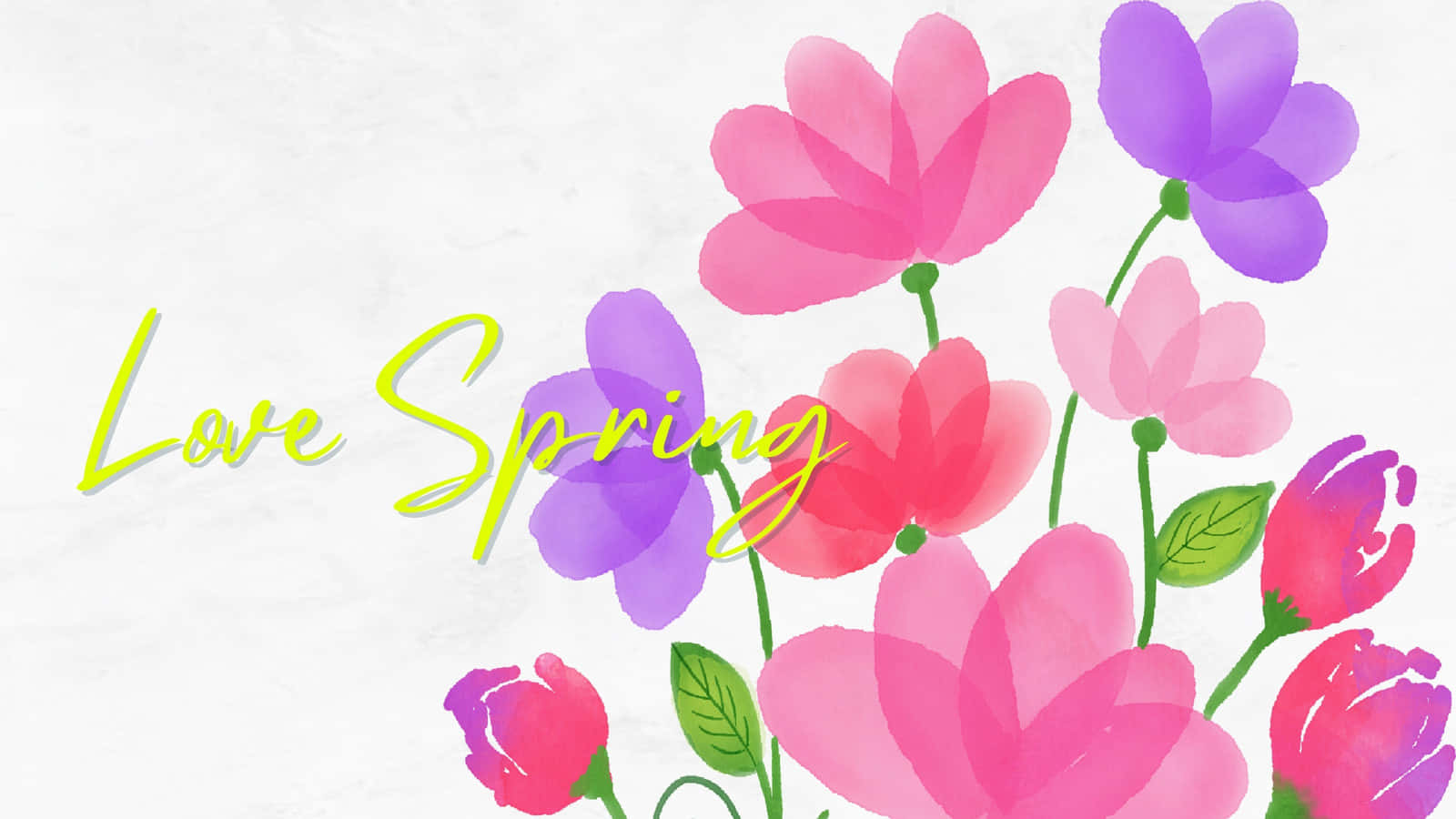 Simple Spring Colorful Flowers Wallpaper