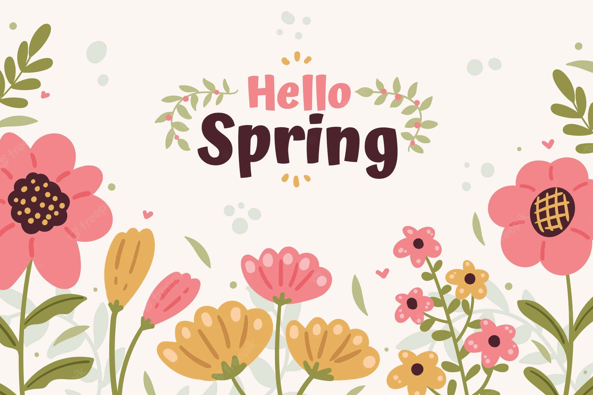Hello Spring  Free Wallpaper Designs by Brittany Kalscheur on Dribbble