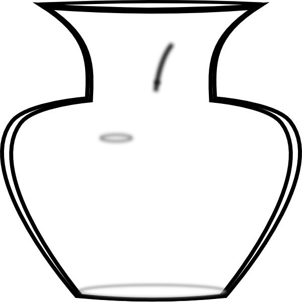 Simple Vase Outline PNG