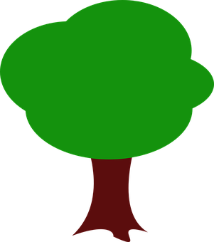 Simple Vector Tree Illustration PNG