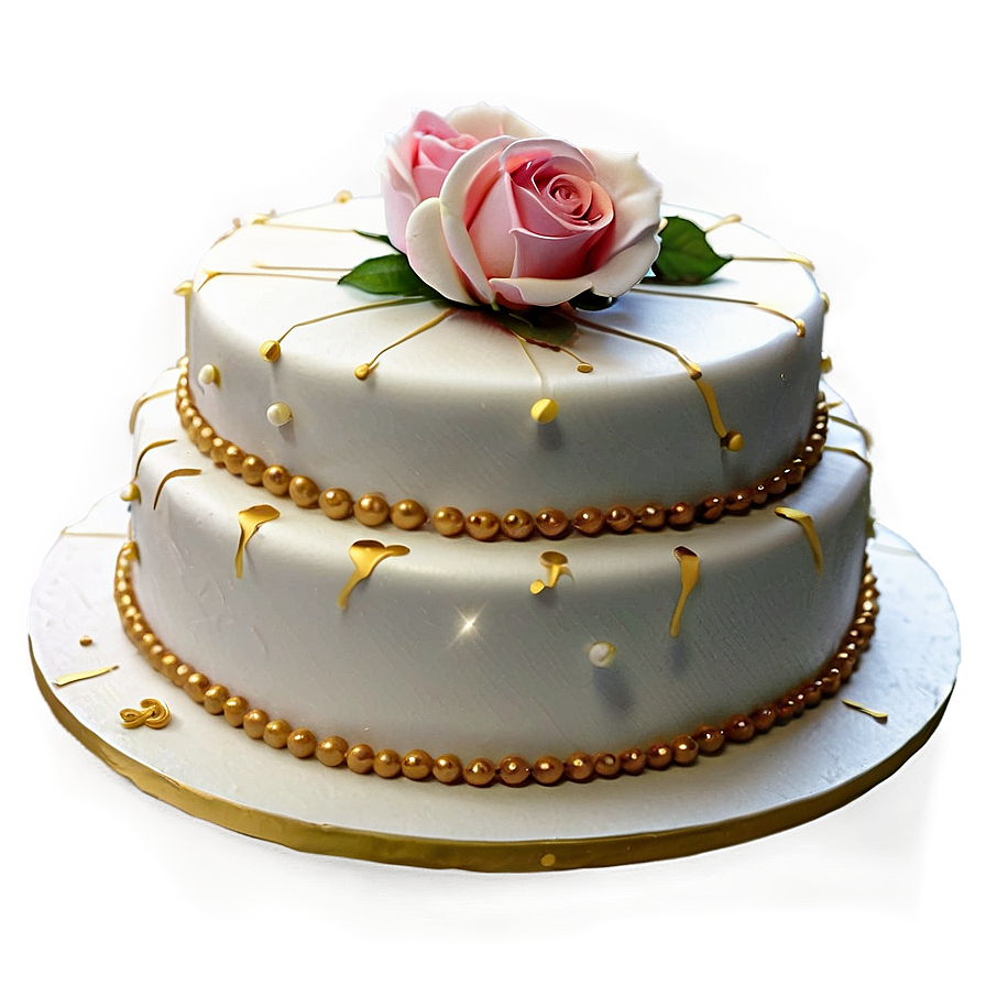 Simple Wedding Cake Png 06122024 PNG