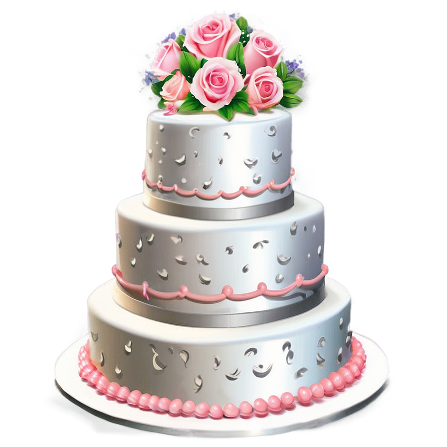 Simple Wedding Cake Png 06122024 PNG