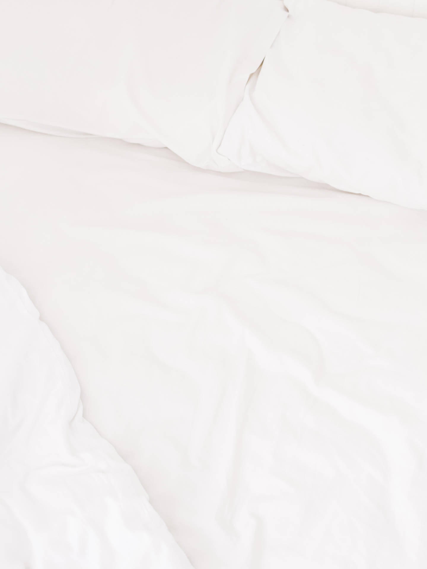 Simple White Aesthetic Empty Bed Wallpaper