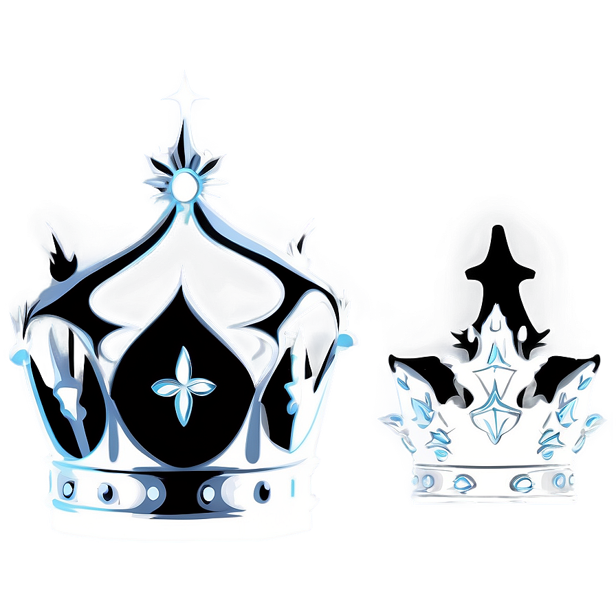 Simple White Crown Silhouette Png 06252024 PNG
