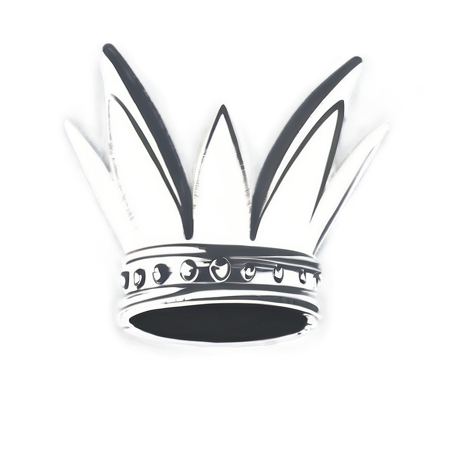 Simple White Crown Silhouette Png Hqc51 PNG