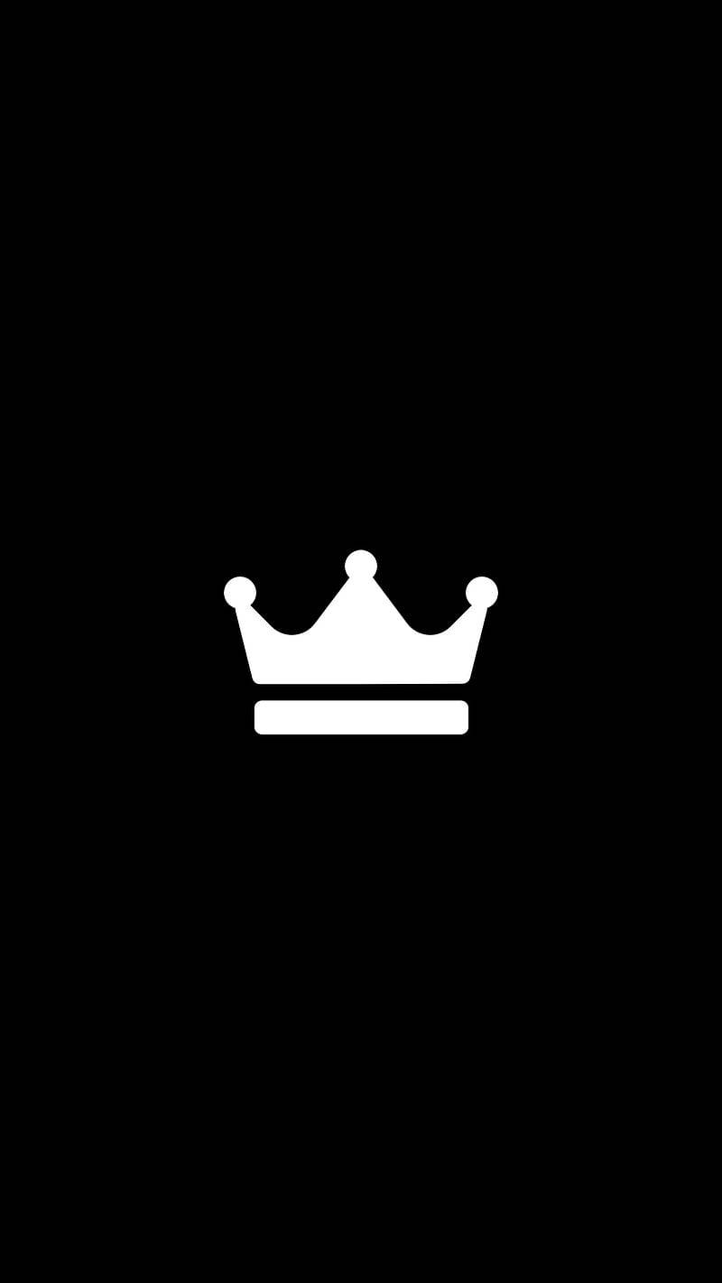 Simple White King Logo Wallpaper
