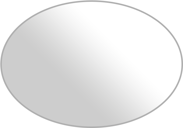 Simple White Oval Shaped Graphic PNG