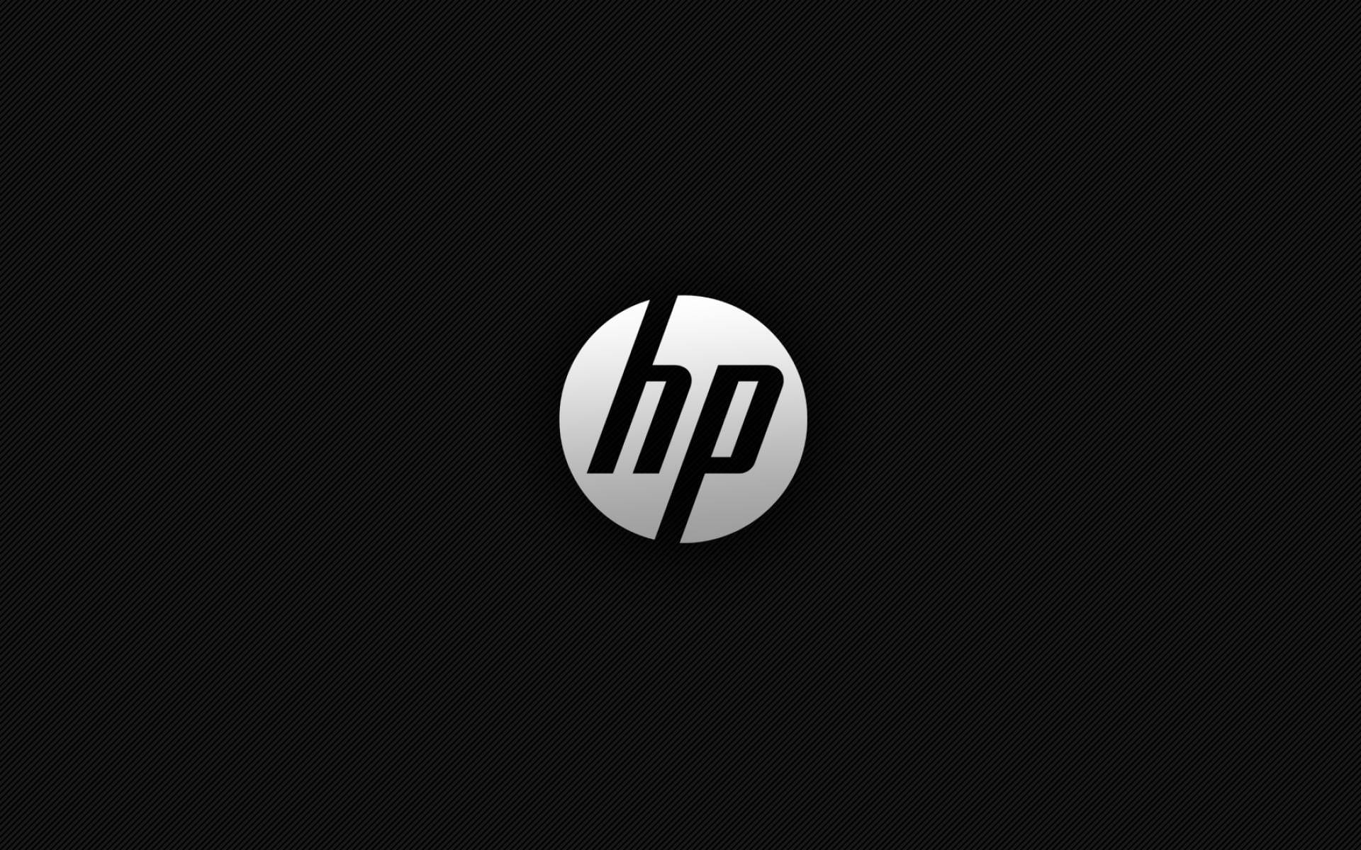 Simple White Round Hp Laptop Logo