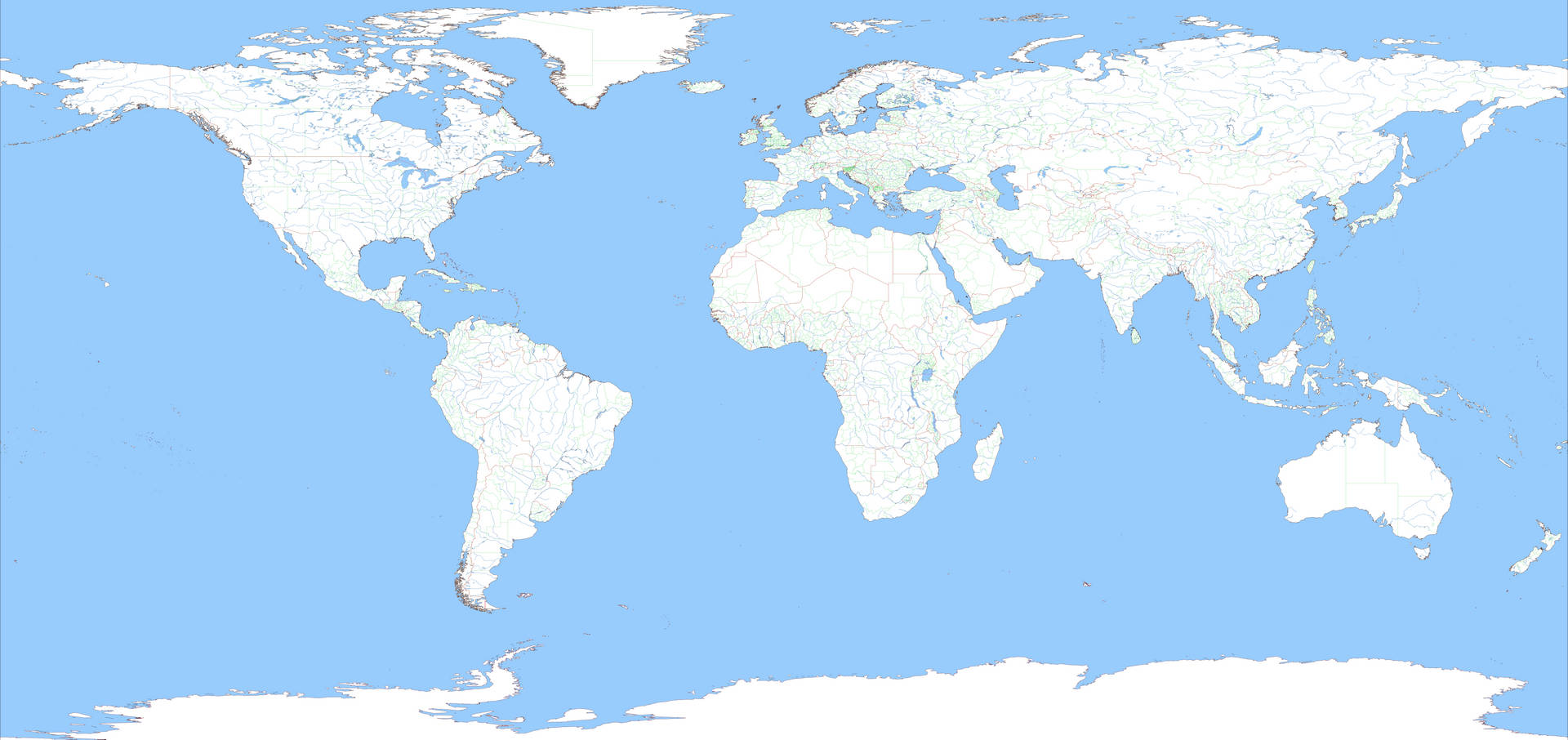 Simplistic 4K World Map in White Wallpaper