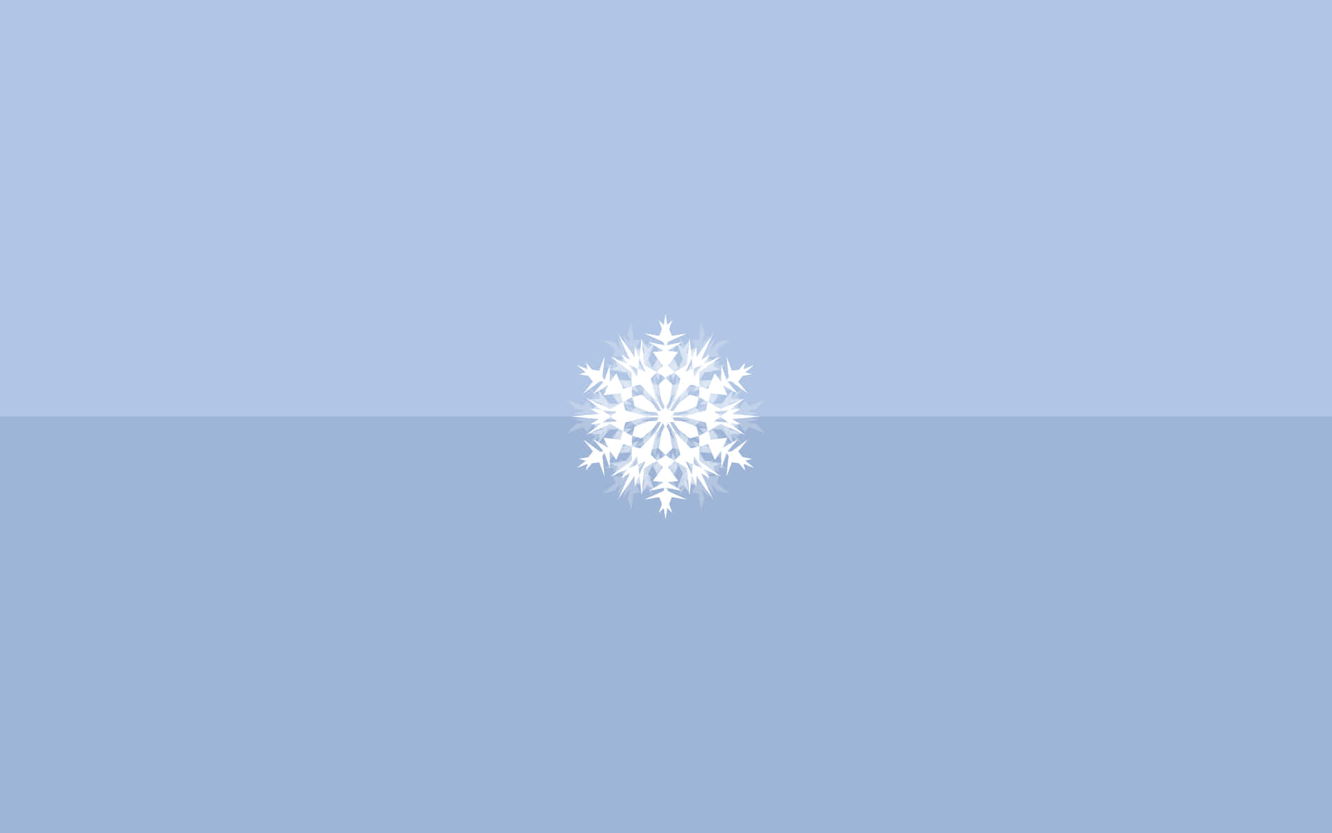 Simple Winter Snowflake Blue Art Wallpaper