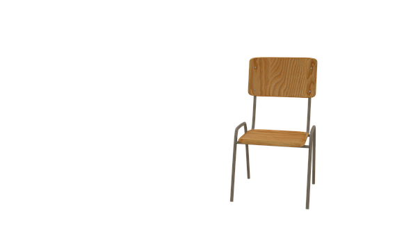 Simple Wooden Chair Black Background PNG