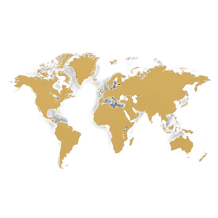 Simple World Map Outline Png Ggj41 PNG