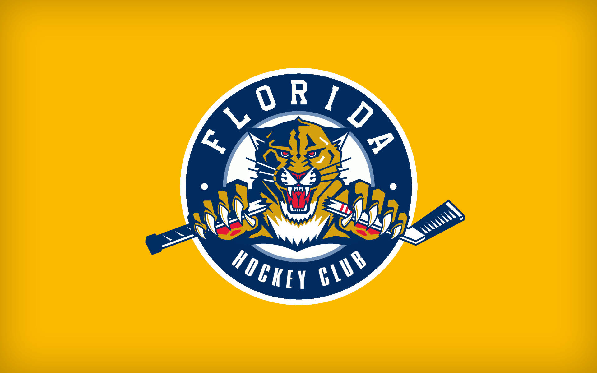 Enkel Gul Florida Panthers Logo Wallpaper
