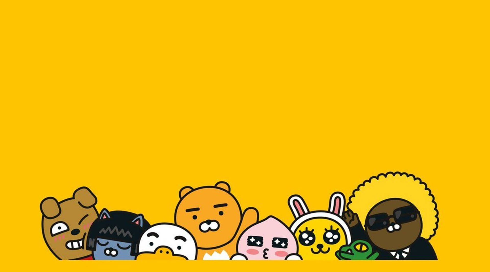 Simple Yellow Kakao Friends Background