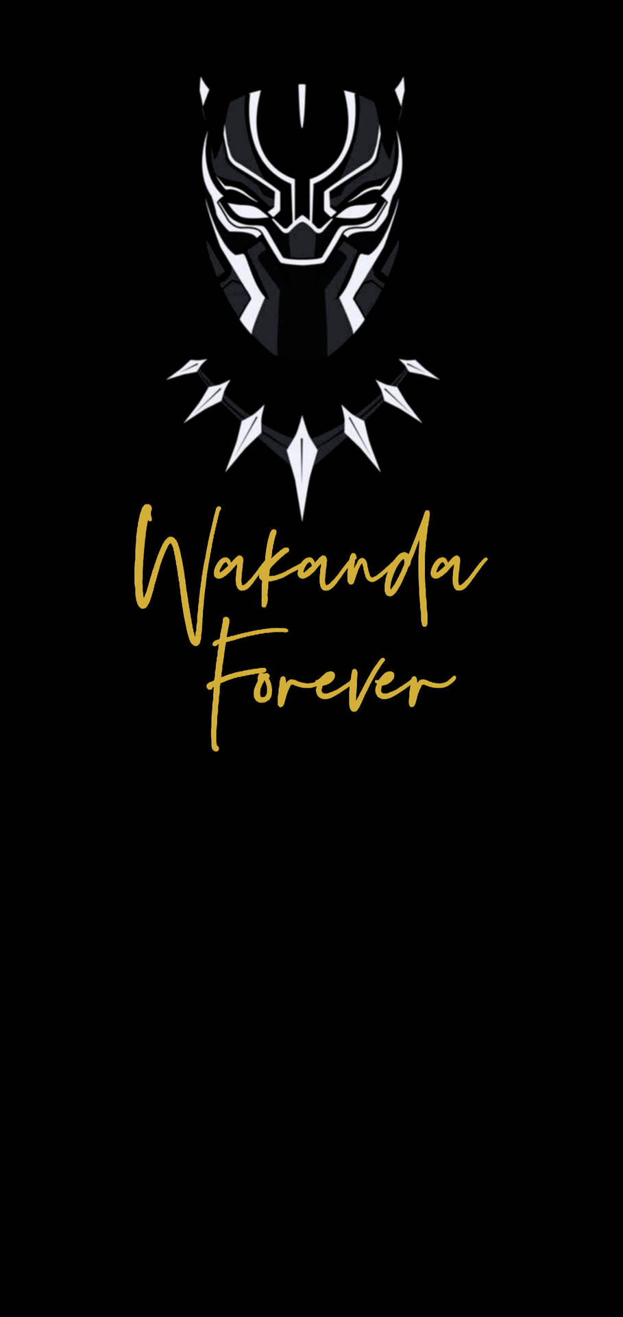 Simple Yellow Wakanda Forever Wallpaper