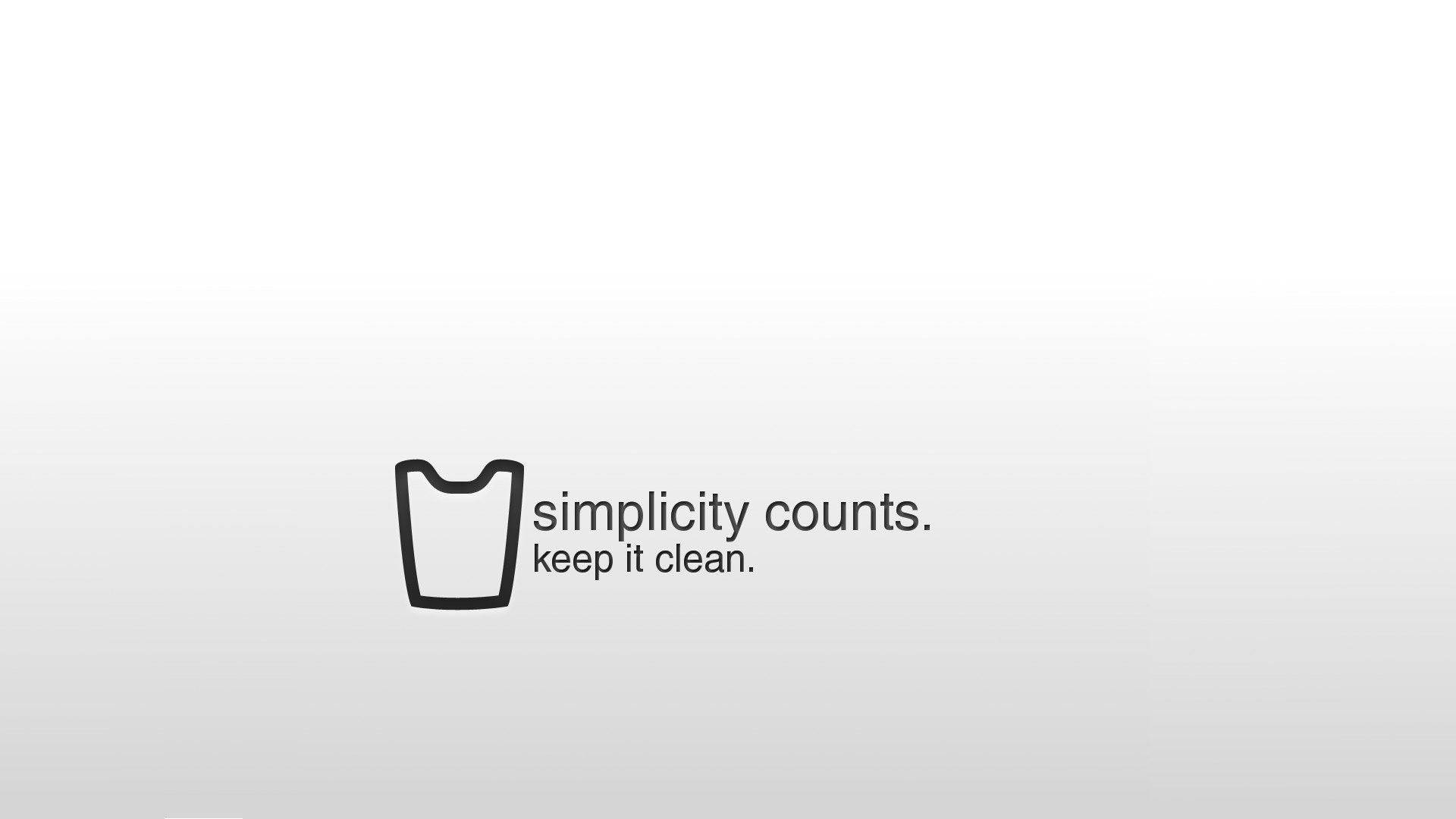 Simplicity Counts White Minimalist Picture