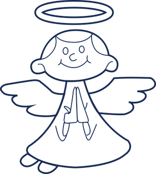 Simplified Angel Drawing PNG