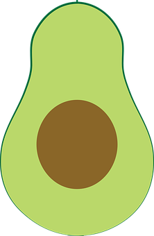Simplified Avocado Graphic PNG