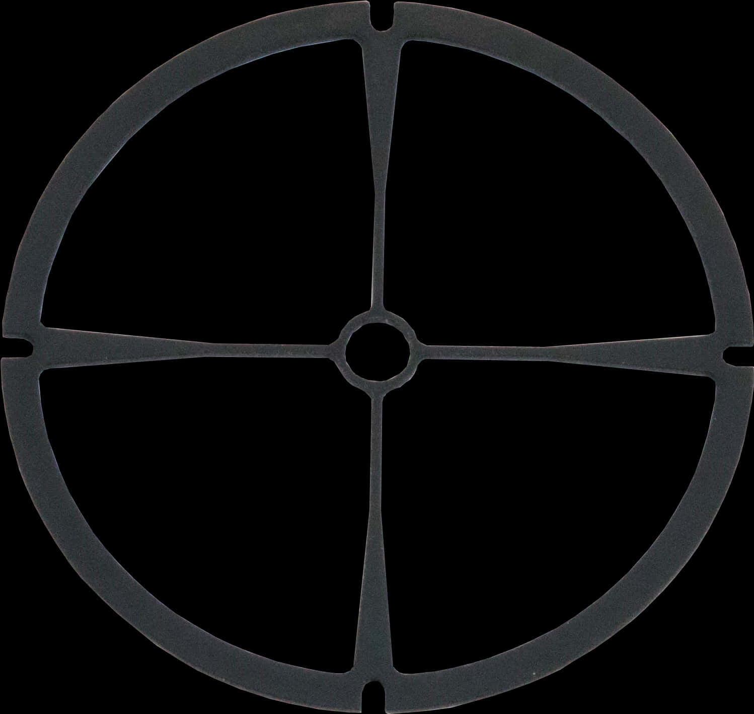 Simplified Black Crosshair Design PNG