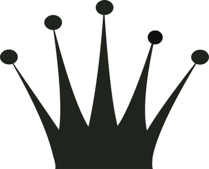 Simplified Black Crown Graphic PNG