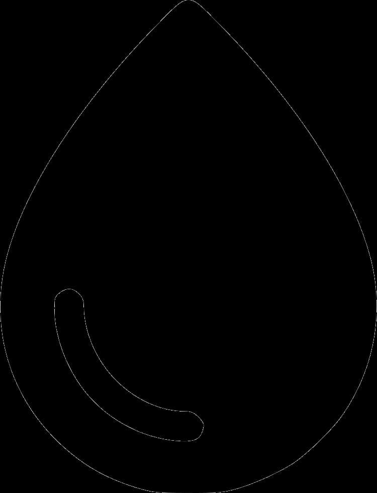 Simplified Blood Drop Outline PNG