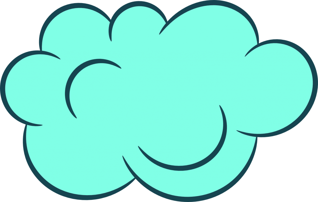 Simplified Blue Cloud Clipart PNG