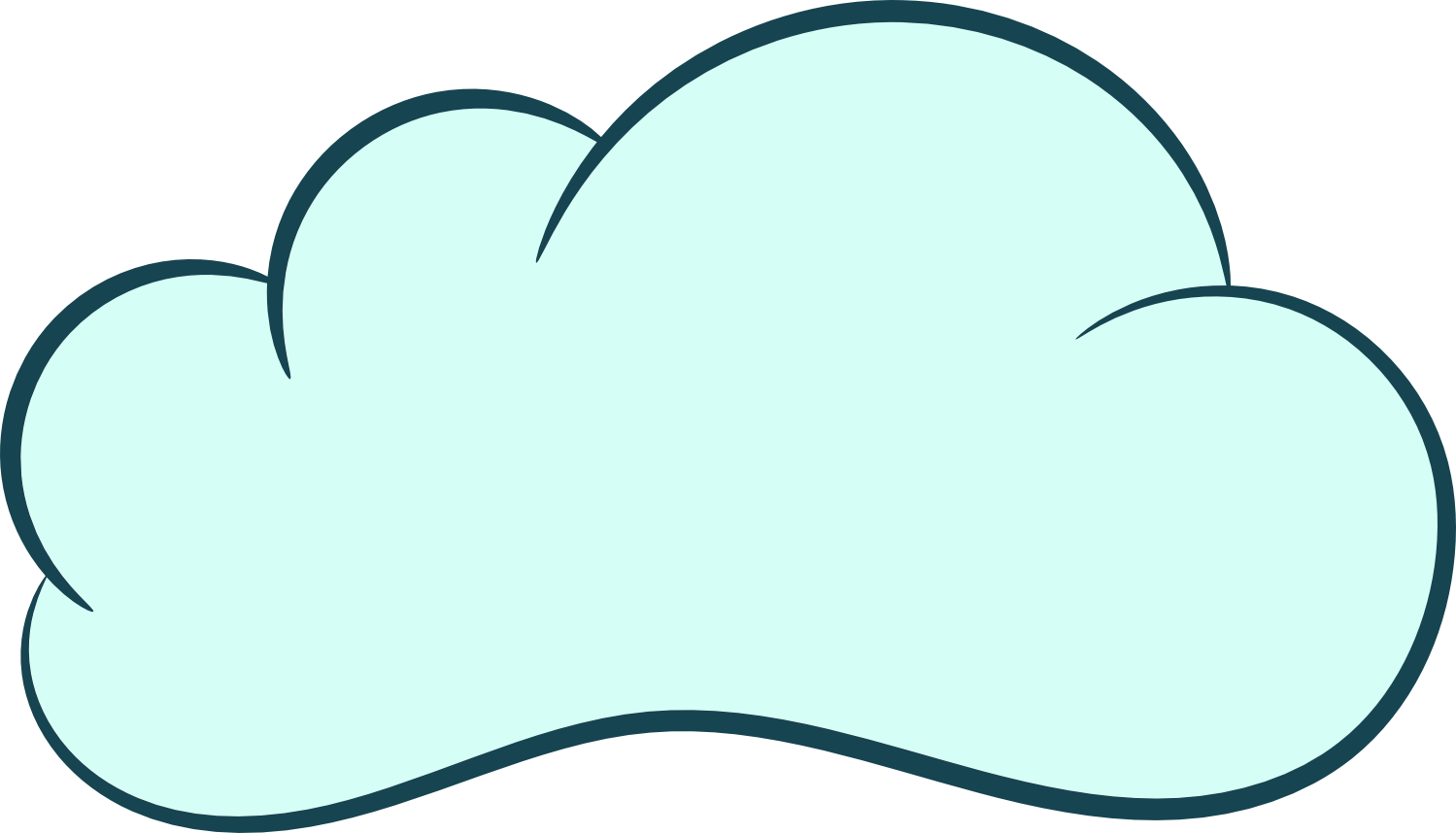 Simplified Blue Cloud Clipart PNG