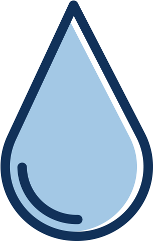Simplified Blue Oil Drop Icon PNG