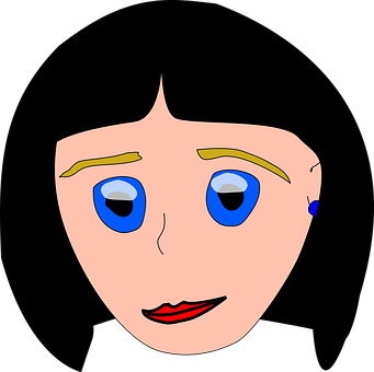 Simplified Cartoon Face Illustration PNG