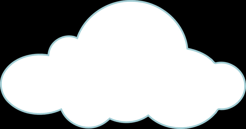 Simplified Cloud Outline PNG
