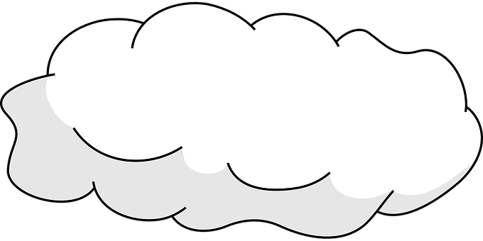 Simplified Cloud Vector Illustration PNG