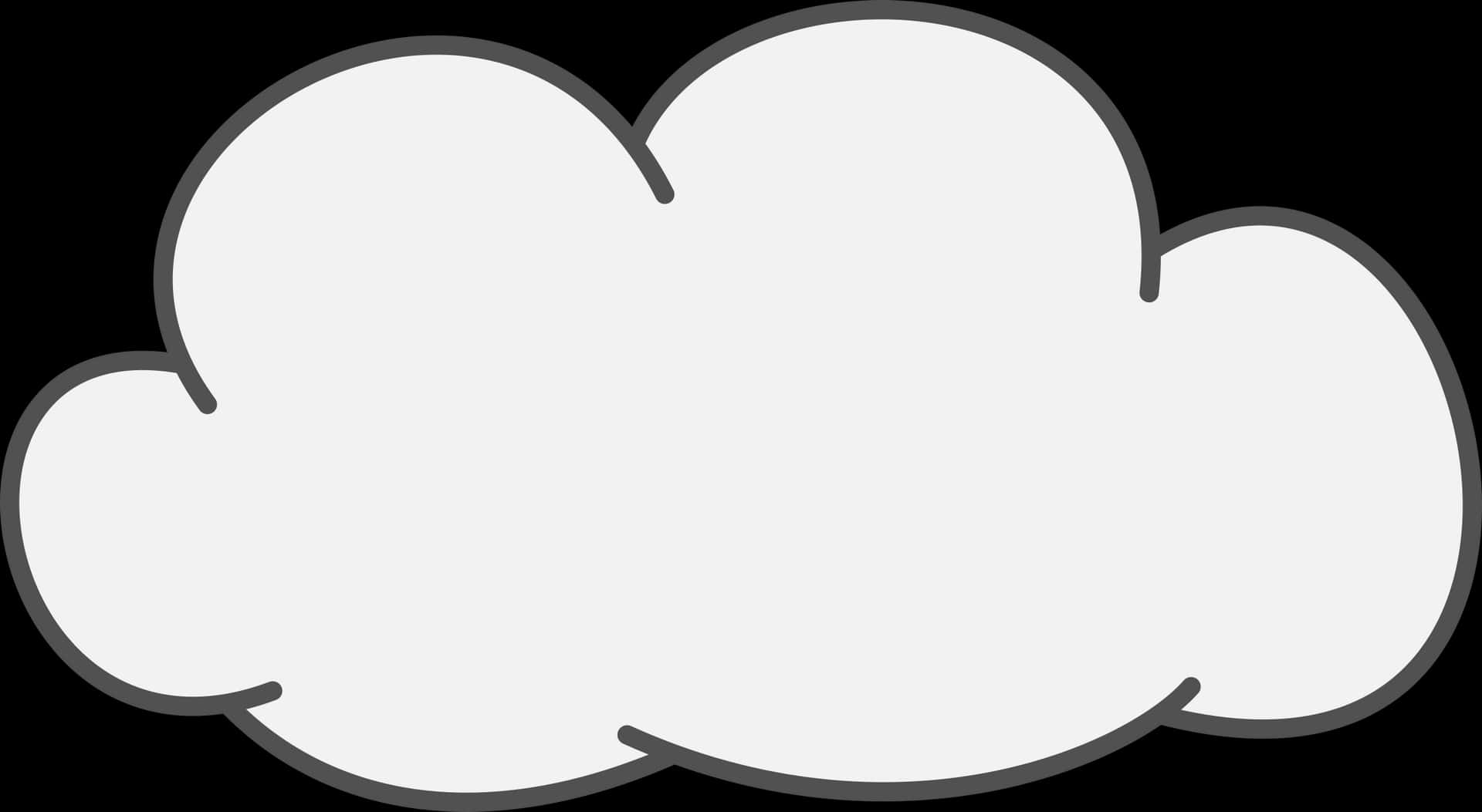 Simplified Cloud Vector Illustration PNG