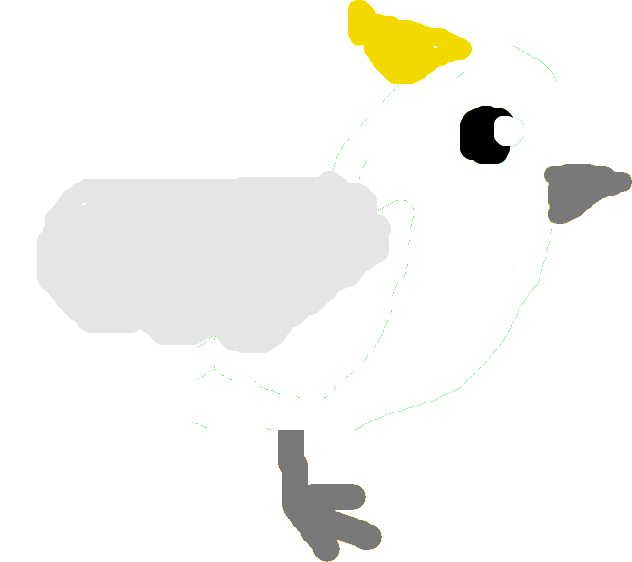 Simplified Cockatoo Illustration PNG