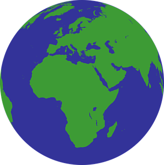 Simplified Color Globe Africa Europe Asia PNG
